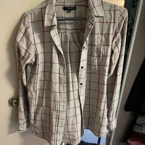 Madewell checkered flannel top